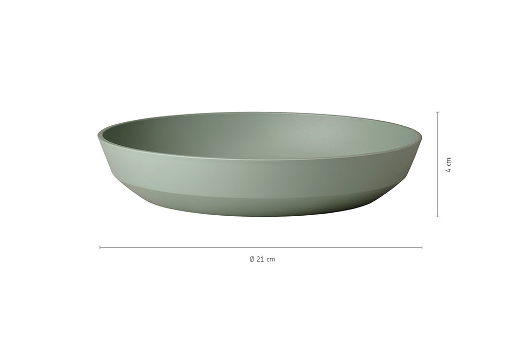Mepal Geschirrset Silueta Nordic White 8-teilig / 2 Personen - 2 Teller, 2 tiefe Teller, 2 Schalen und 2 Becher
