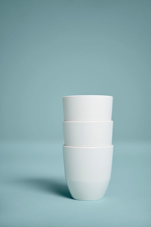 Mepal Geschirrset Silueta Nordic White 8-teilig / 2 Personen - 2 Teller, 2 tiefe Teller, 2 Schalen und 2 Becher