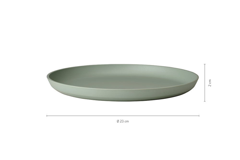 Mepal Geschirrset Silueta Nordic White 8-teilig / 2 Personen - 2 Teller, 2 tiefe Teller, 2 Schalen und 2 Becher
