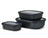 Mepal Vorratsdosen Cirqula Nordic Black Rechteckig 3-teilig - 500 ml + 1 Liter + 2 Liter
