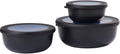 Mepal Frischhaltedosen Cirqula Nordic Black Rund 3-teilig - 350 ml + 750 ml + 1,25 Liter