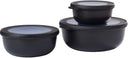 Mepal Frischhaltedosen Cirqula Nordic Black Rund 3-teilig - 350 ml + 750 ml + 1,25 Liter
