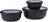 Mepal Frischhaltedosen Cirqula Nordic Black Rund 3-teilig - 350 ml + 750 ml + 1,25 Liter