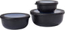 Mepal Frischhaltedosen Cirqula Nordic Black Rund 3-teilig - 350 ml + 750 ml + 1,25 Liter
