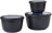 Mepal Frischhaltedosen Cirqula Nordic Black Rund 3-teilig - 500 ml + 1 Liter + 2 Liter