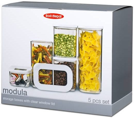 Mepal Vorratsbehälter Set Modula Weiß 7-teilig