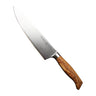 Messermeister Koksmes Oliva Luxe 23 cm met olijfhouten heft, vrijstaand op witte achtergrond