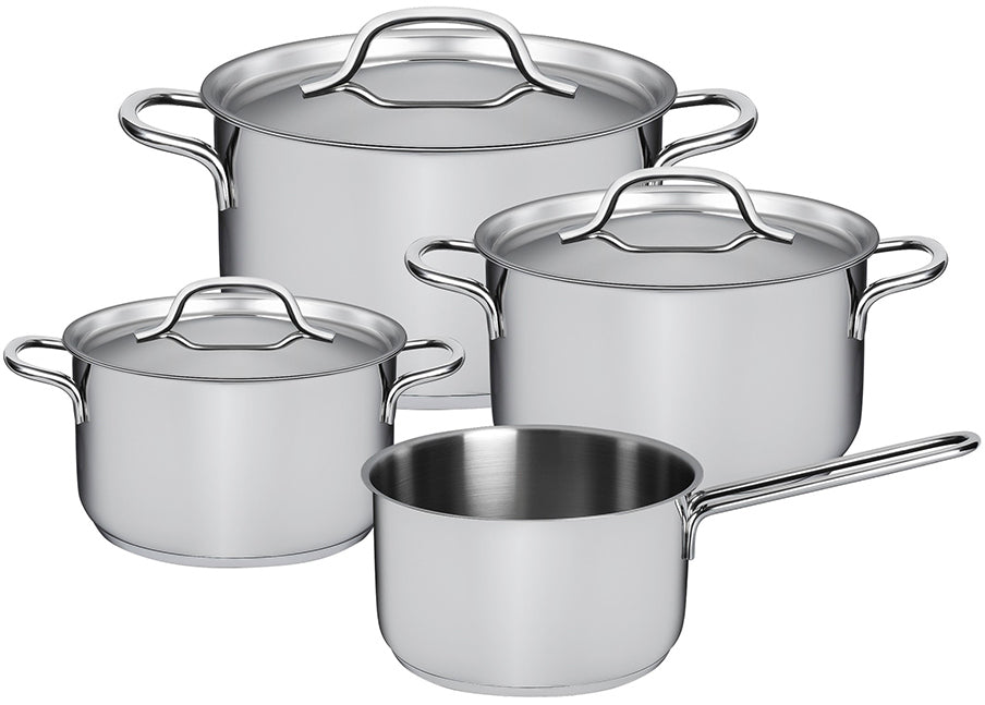 Sola Topfset Mirage - Edelstahl - Kochtopf ø 16, 18, 20 cm & Stielkasserolle ø 16 cm - Induktionsgeeignet - 4-teilig
