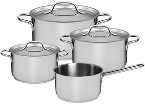 Sola Topfset Mirage - Edelstahl - Kochtopf ø 16, 18, 20 cm & Stielkasserolle ø 16 cm - Induktionsgeeignet - 4-teilig