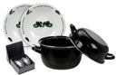 Muschelset - Muscheltopf ø 24 cm (Induktion) mit Muschteller & Anovi Muschelbesteck - 2 Personen