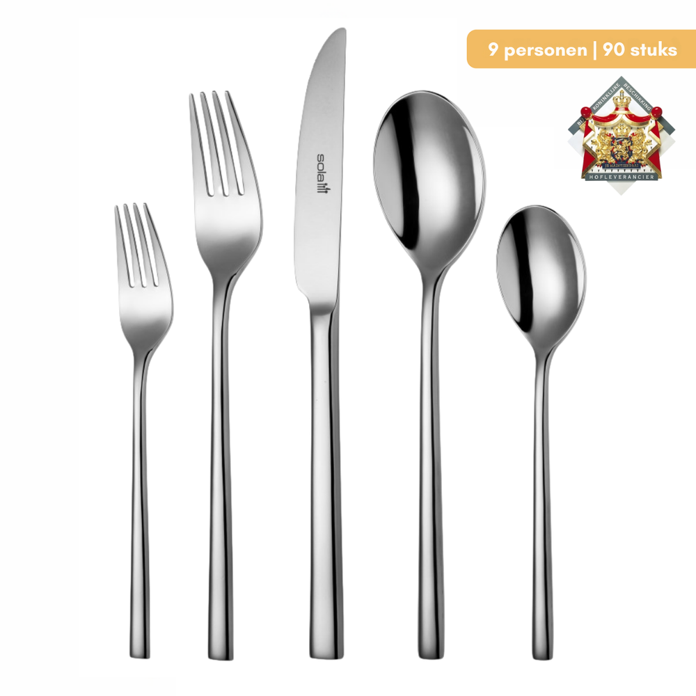 Sola Besteckset Montreux - 18/10 Edelstahl - 90-teilig / 9 Personen