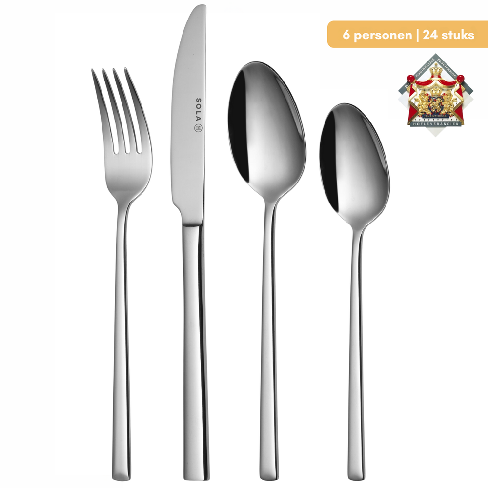Sola Besteckset Luxor - 18/10 Edelstahl - 24-teilig / 6 Personen