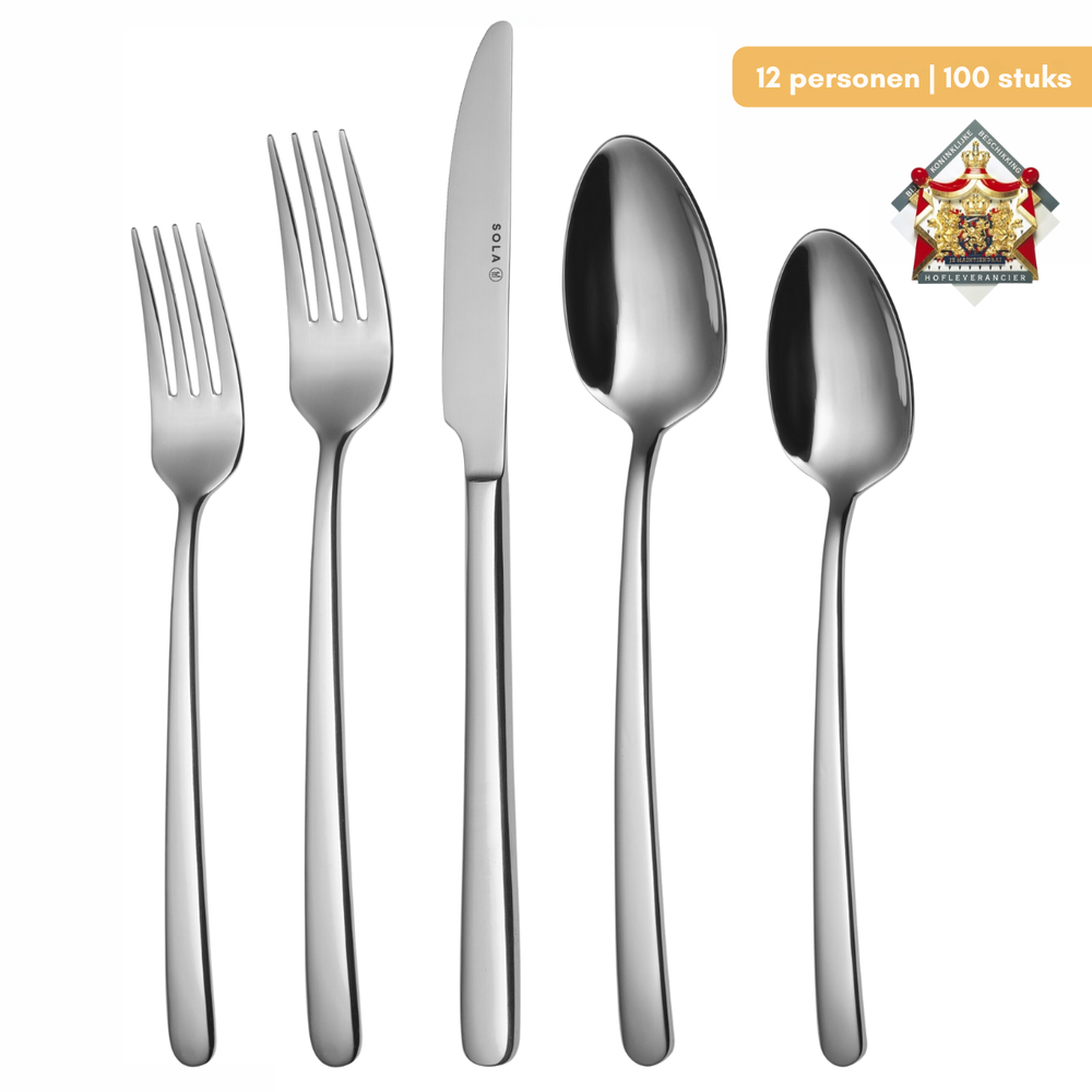 Sola Besteckset Donau - 18/10 Edelstahl - 100-teilig / 12 Personen