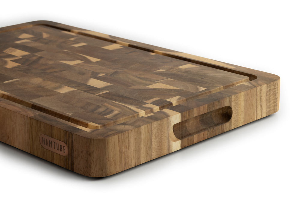 Namture Schneidebrett Akazie Classic - 45 x 30 cm - Holz Schneide- und Vorbereitungsbrett