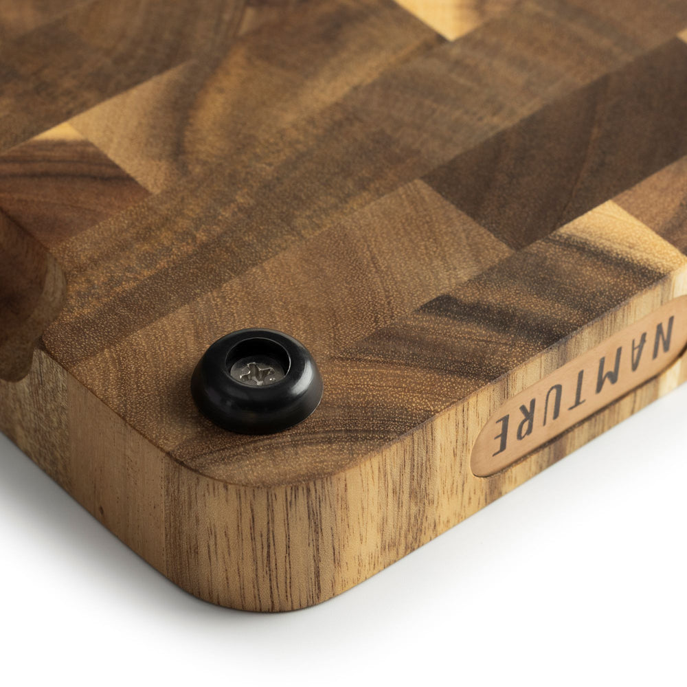 Namture Schneidebrett Akazie XL - 40 x 30 cm - Holz Schneide- und Vorbereitungsbrett