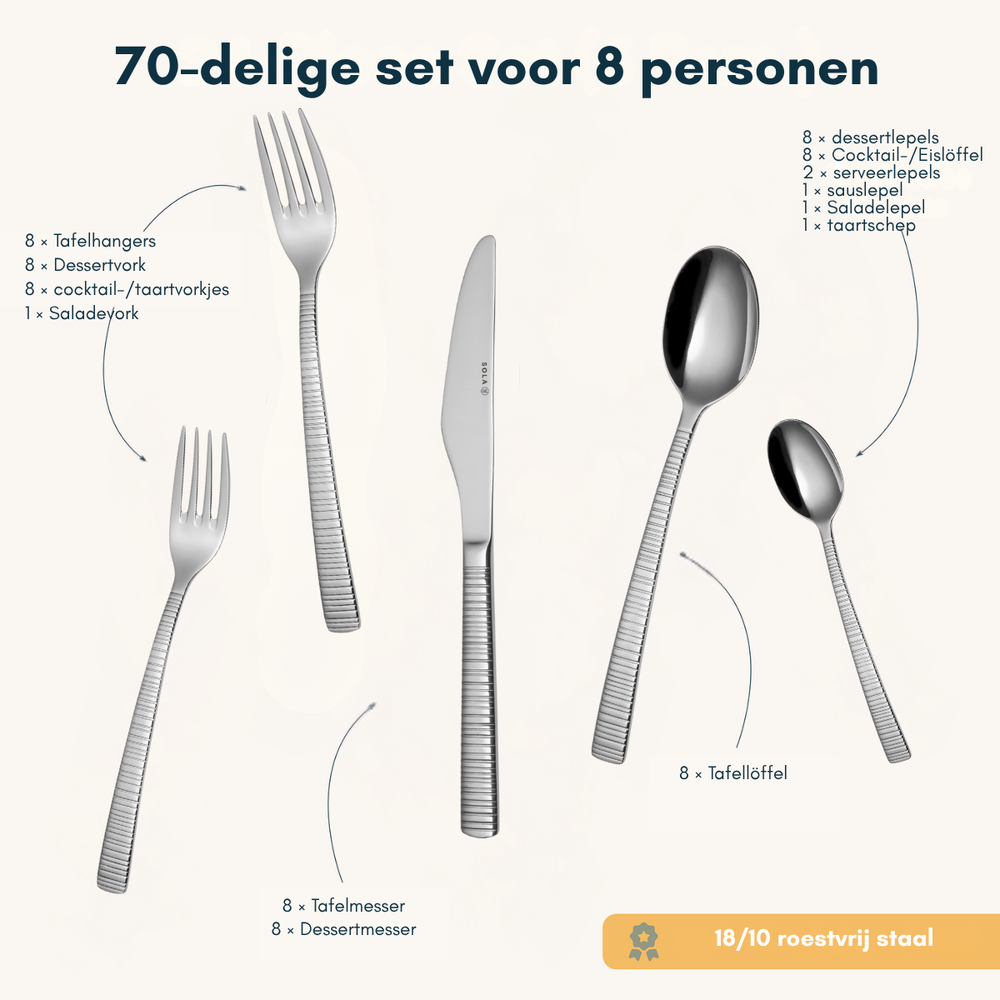 Sola Besteckset Bali 70-teilig