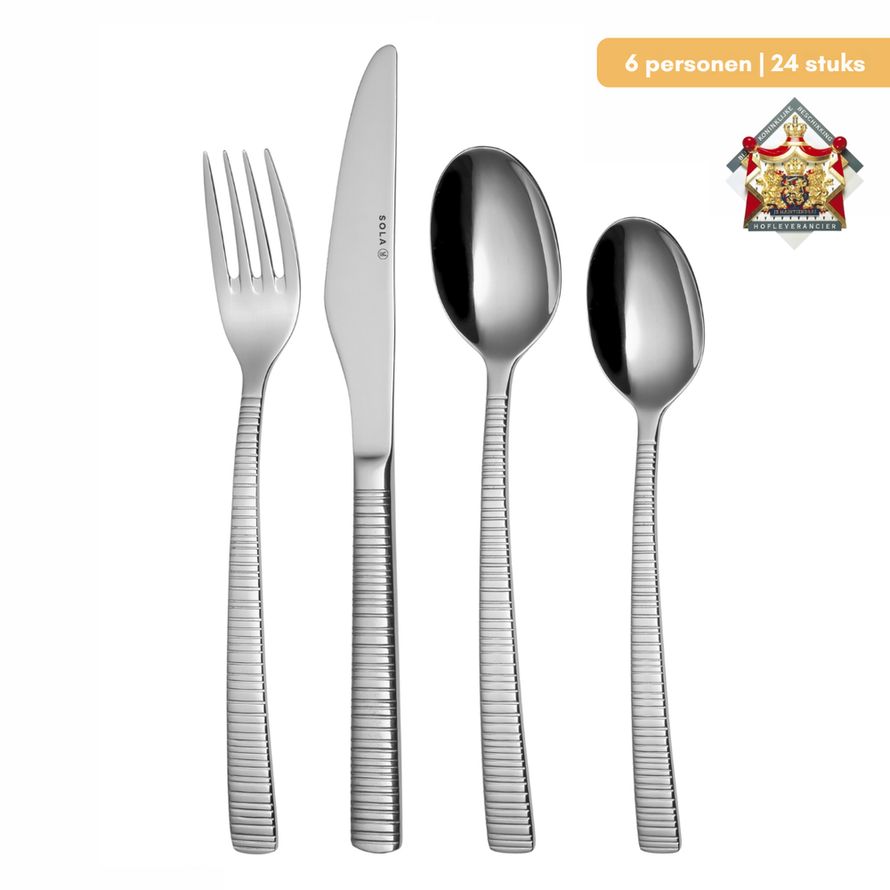 Sola Besteckset Bali - 18/10 Edelstahl - 24-teilig / 4 Personen
