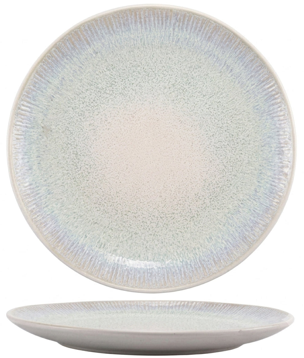 Cookinglife Geschirrset Nola Beige reactive glaze 18-teilig / 6 Personen - 6 Speiseteller, 6 Frühstücksteller und 6 Schalen