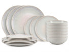 Cookinglife Geschirrset Nola Beige reactive glaze 18-teilig / 6 Personen - 6 Speiseteller, 6 Frühstücksteller und 6 Schalen