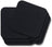 Cookinglife Untersetzer - Veganes Leder - Schwarz - 10 x 10 cm - 6 Stück