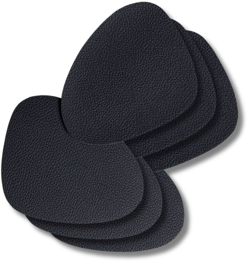 Cookinglife Untersetzer - Veganes Leder - Schwarz - Organic - 13 x 11 cm - 6 Stück
