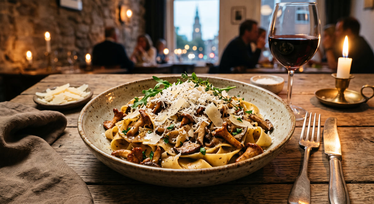 Reichhaltige Pasta für einen Abend, der in Erinnerung bleibt