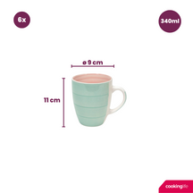 Cookinglife Becher Pastel Harmony 340 ml - 6 Stuks