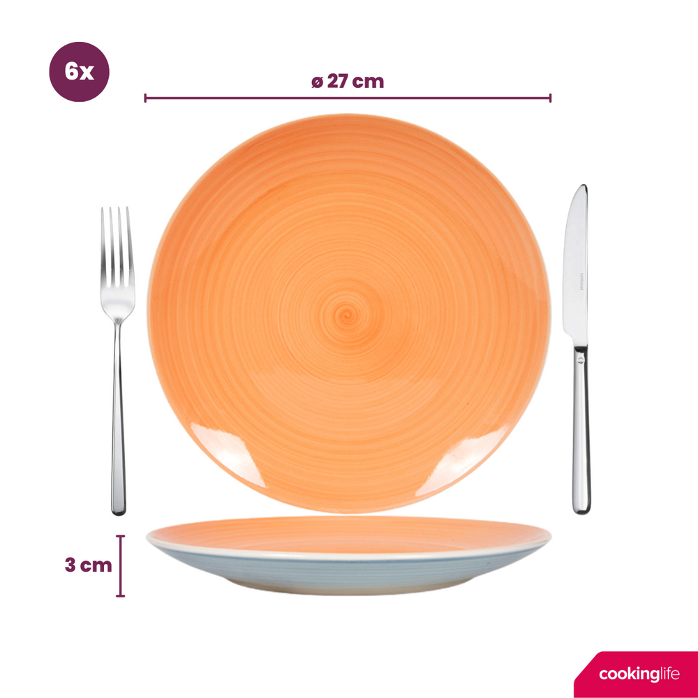 Cookinglife Speiseteller Pastel Harmony ø 26,5 cm - 6 Stück