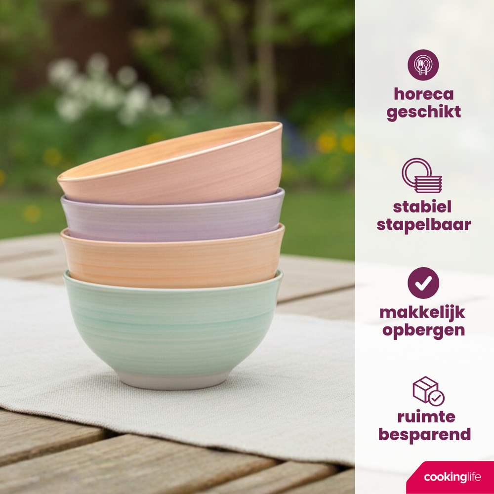 Cookinglife Kleine Schalen Pastel Harmony Ø 12 cm - 6 Stück
