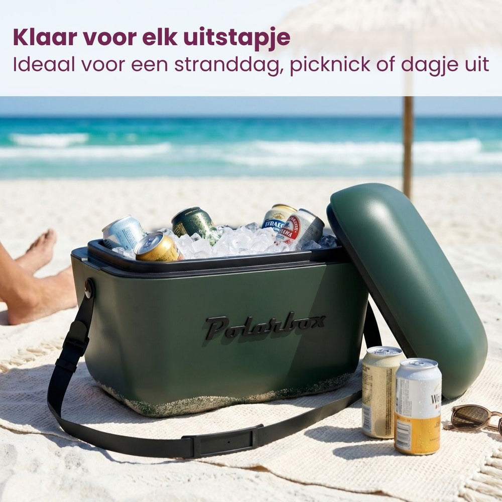 Polarbox Kühlbox mit Schultergurt - Green Forest-Black - 20 Liter