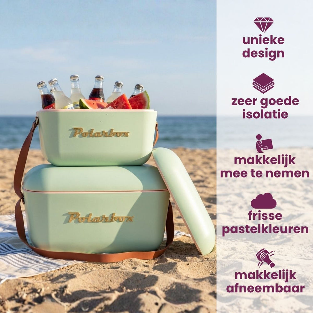 Polarbox Kühlbox mit Schultergurt - Olive Green-Gold - 12 Liter