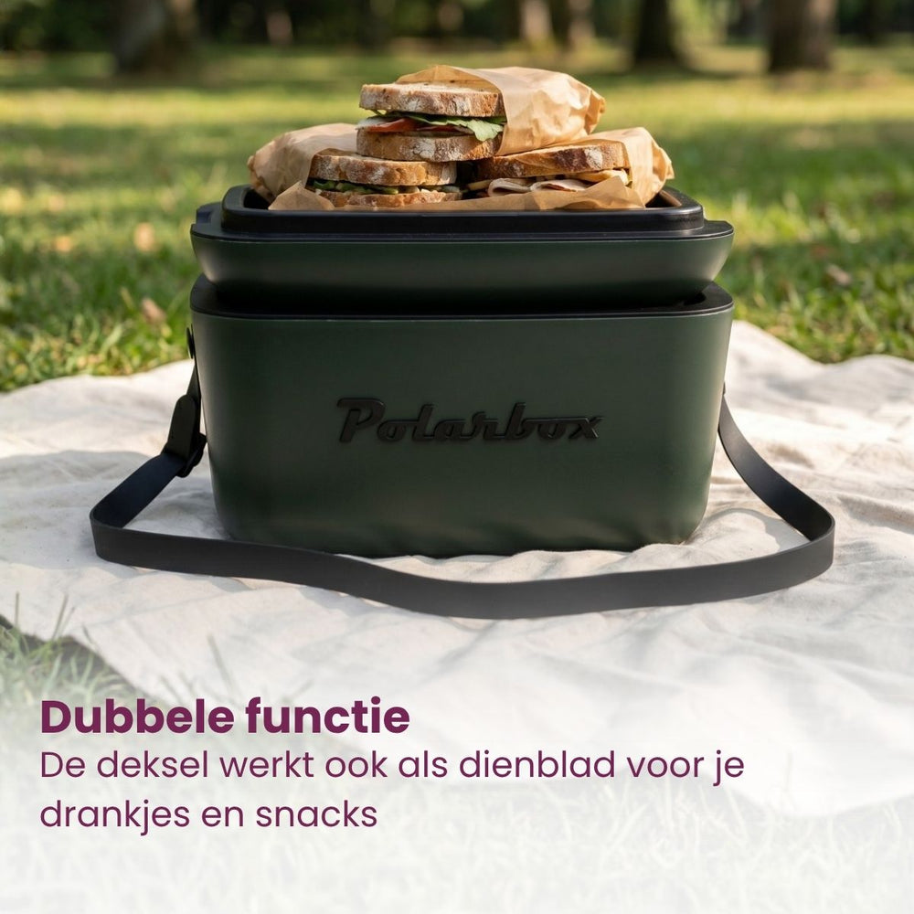 Polarbox Kühlbox mit Schultergurt - Green Forest-Black - 20 Liter