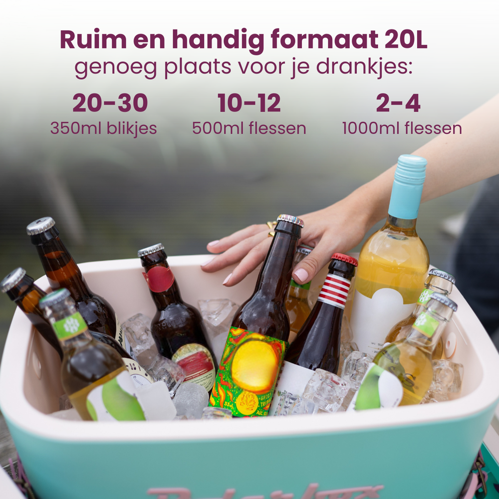 Polarbox Kühlbox mit Schultergurt - Lila Sorbet - 20 Liter