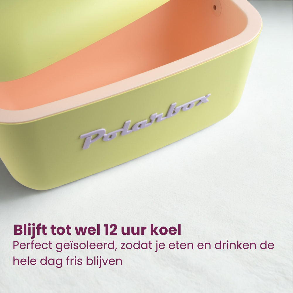 Polarbox Kühlbox mit Schultergurt - Lime Lilac - 20 Liter