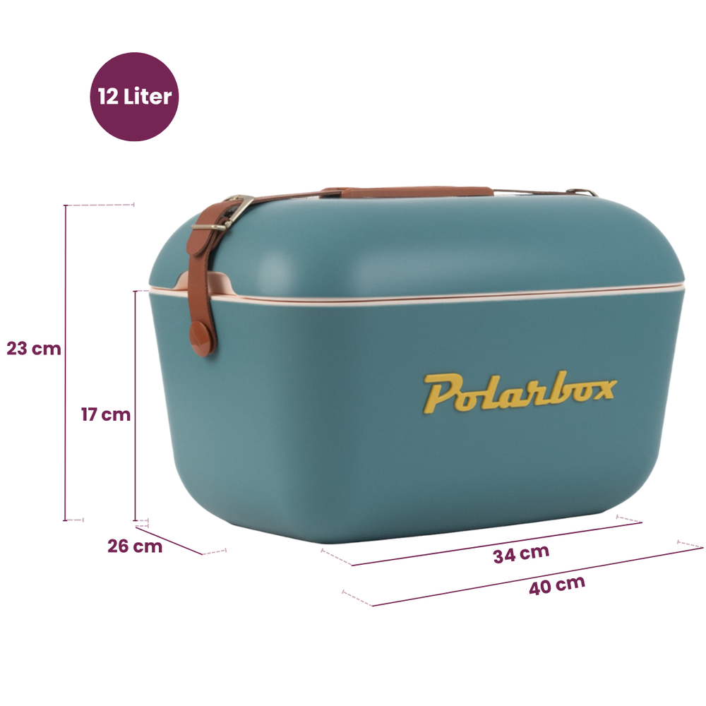Polarbox Kühlbox mit Schultergurt - Marineblau Senf - 12 Liter