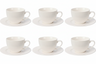 Cookinglife Kaffeetasse und Untertasse Siaki New Bone - Porzellan - 240 ml - 6 Stück