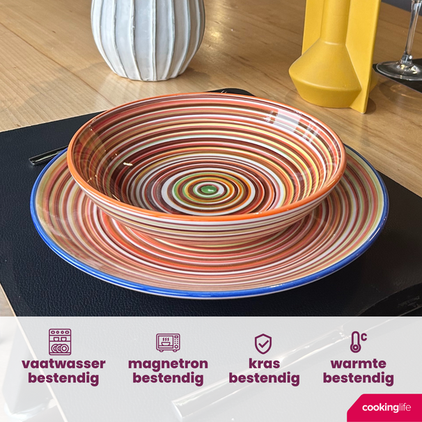 Cookinglife Geschirrset - Rhythm & Lines - 18-teilig / 6 Personen