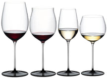 Riedel Weingläser-Set Fatto A Mano Black Tie - Bordeaux Grand Cru, Burgundy Grand Cru, Riesling & Oaked Chardonnay - 4 Stück