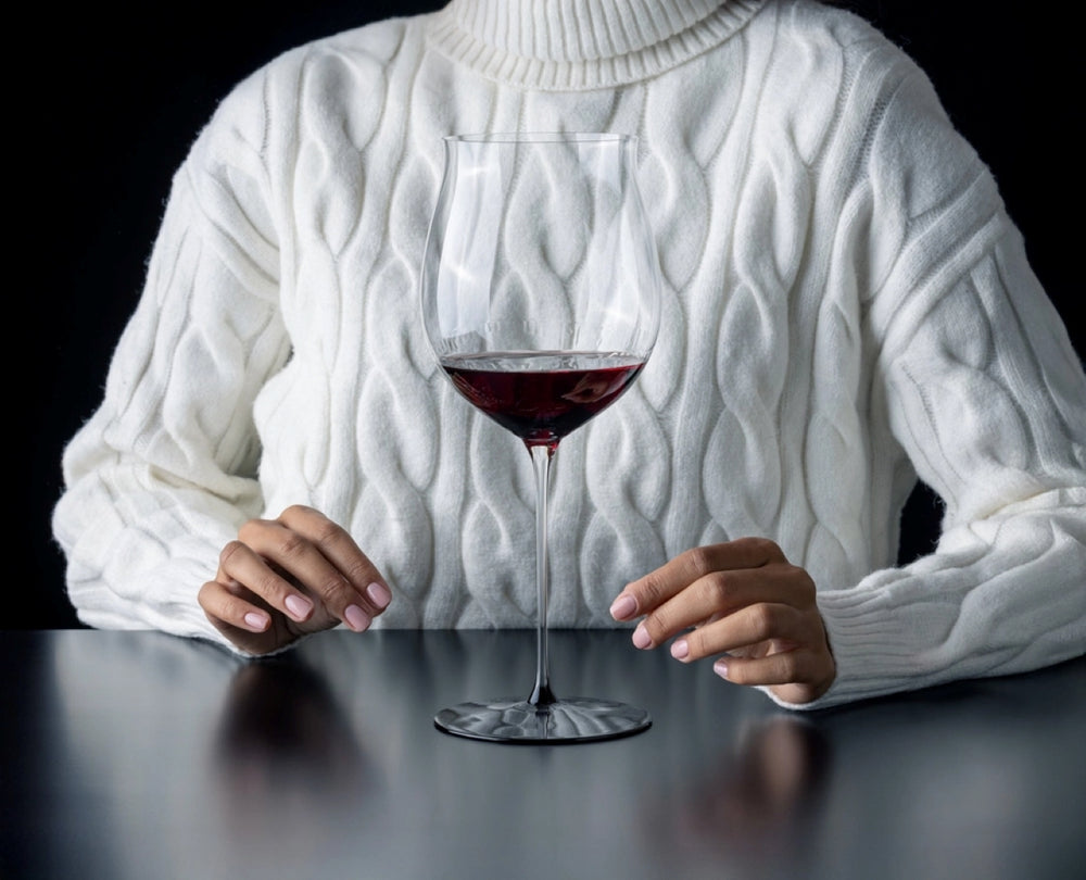 Riedel Rotweinglas Fatto A Mano Black Tie - Burgundy Grand Cru - 1022 ml