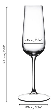 Riedel Champagnergläser Grape@Riedel - Champagner-Flöten - 250 ml - 2 Stück