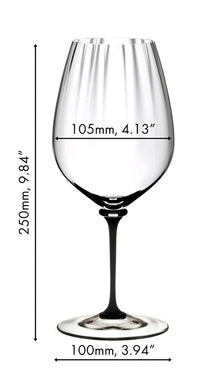 Riedel Rotweinglas Fatto A Mano Performance - Cabernet Sauvignon - Schwarzer Stiel - 834 ml