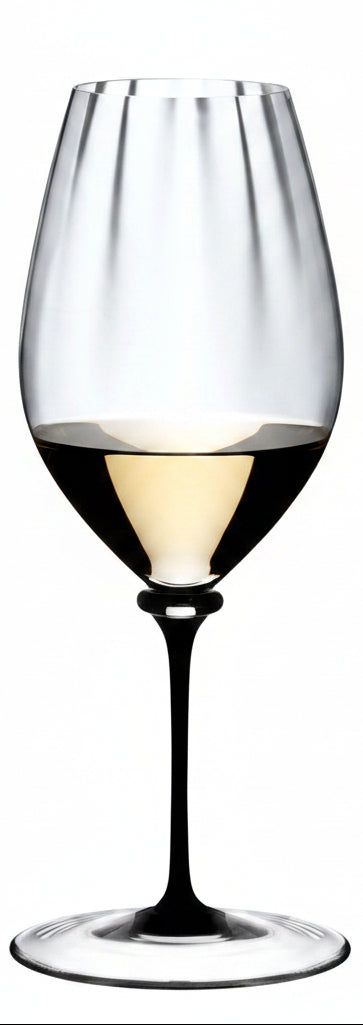 Riedel Weißweinglas Fatto A Mano Performance - Riesling - Schwarzer Stiel - 623 ml