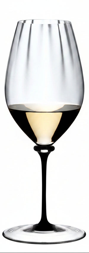 Riedel Weißweinglas Fatto A Mano Performance - Riesling - Schwarzer Stiel - 623 ml