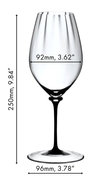 Riedel Weißweinglas Fatto A Mano Performance - Riesling - Schwarzer Stiel - 623 ml