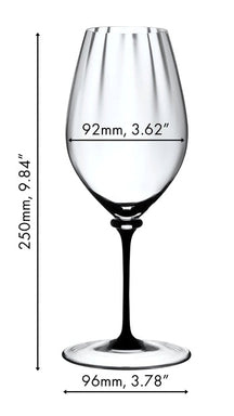 Riedel Weißweinglas Fatto A Mano Performance - Riesling - Schwarzer Stiel - 623 ml