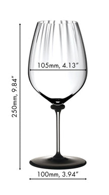 Riedel Rotweinglas Fatto A Mano Performance - Cabernet Sauvignon - Schwarze Bodenplatte - 834 ml