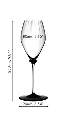 Riedel Champagnerglas Fatto A Mano Performance - Schwarze Bodenplatte - 375 ml