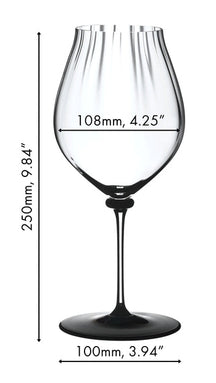 Riedel Rotweinglas Fatto A Mano Performance - Pinot Noir - Schwarze Bodenplatte - 830 ml