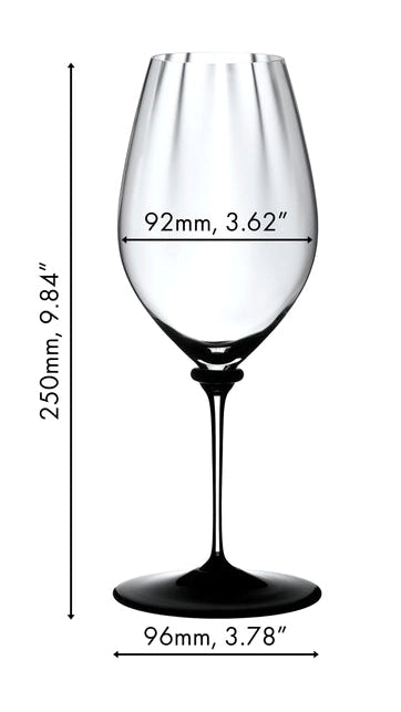 Riedel Weißweinglas Fatto A Mano Performance - Riesling - Schwarze Bodenplatte - 623 ml