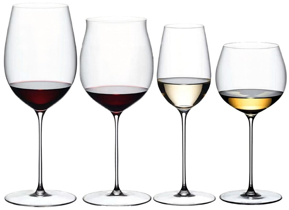Riedel Weingläser-Set Superleggero - Bordeaux Grand Cru, Burgundy Grand Cru, Riesling & Oaked Chardonnay - 4 Stück